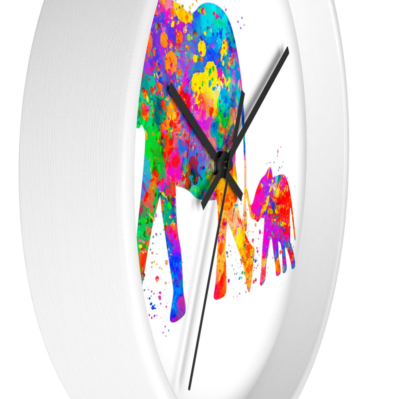 Watercolor Elephants Wall Clock - Zuzi's