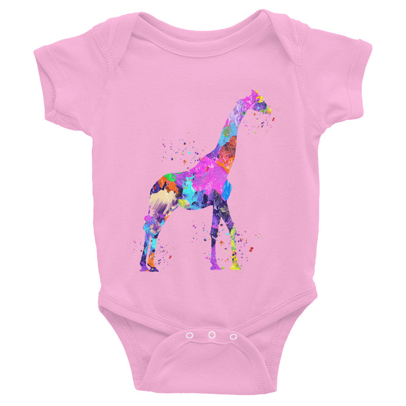 Watercolor Giraffe Infant Bodysuit - Zuzi's