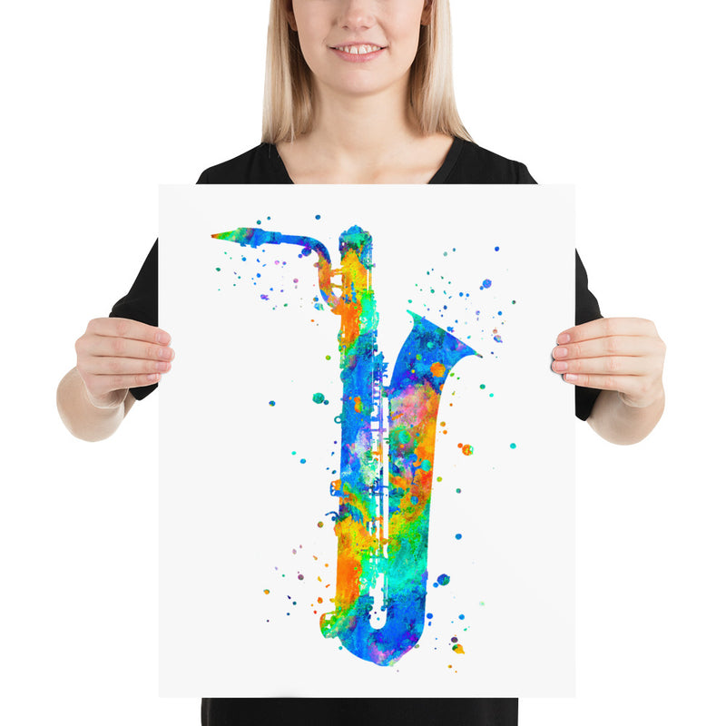 Saxophone Art Print - 16 x 20 - Unframed - Zuzi's