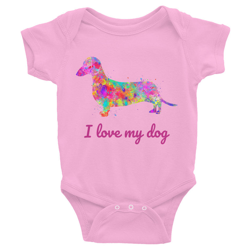 Watercolor Basset Hound Infant Bodysuit - Zuzi's