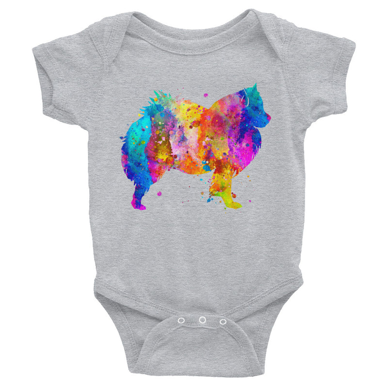 Watercolor American Eskimo Infant Bodysuit - Zuzi's