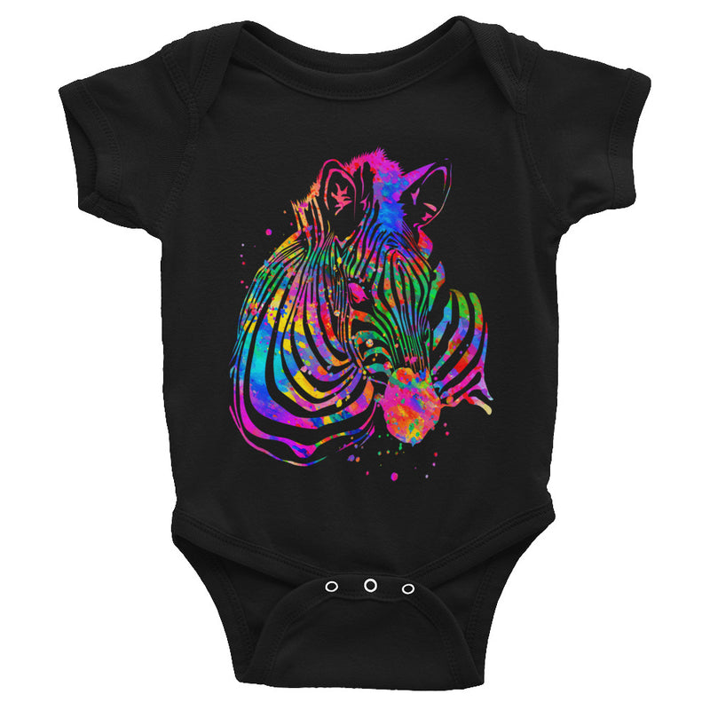 Watercolor Zebra Infant Bodysuit - Zuzi's