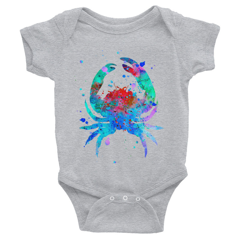 Watercolor Crab Infant Bodysuit - Zuzi's