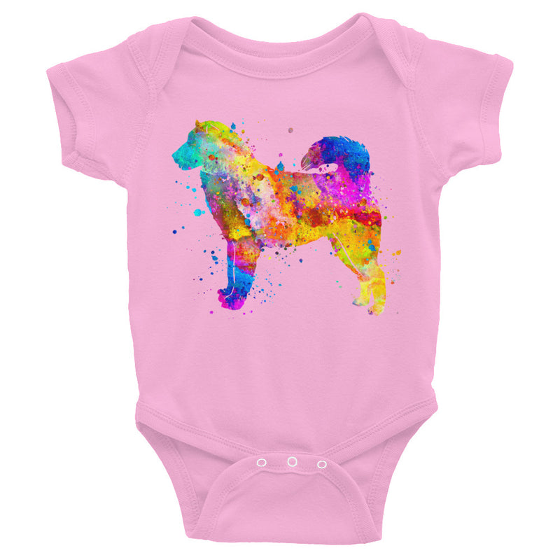 Watercolor Alaskan Malamute Infant Bodysuit - Zuzi's