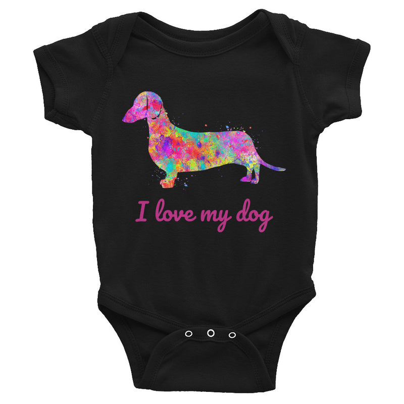 Watercolor Basset Hound Infant Bodysuit - Zuzi's