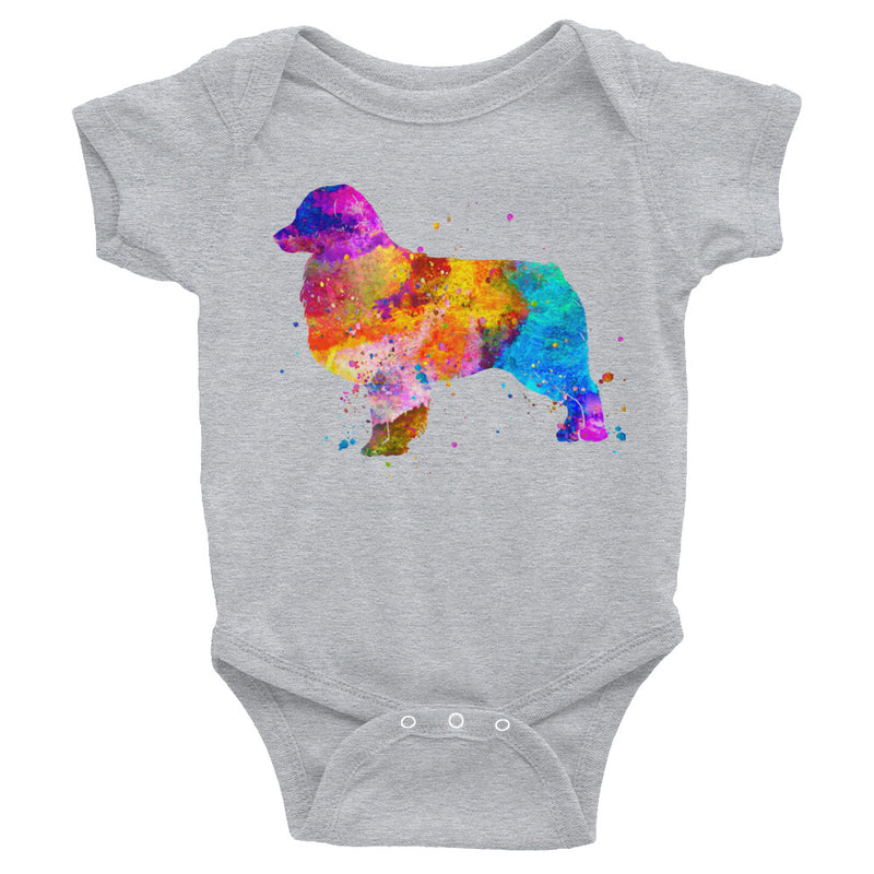 Watercolor Australian Shepherd Infant Bodysuit - Zuzi's