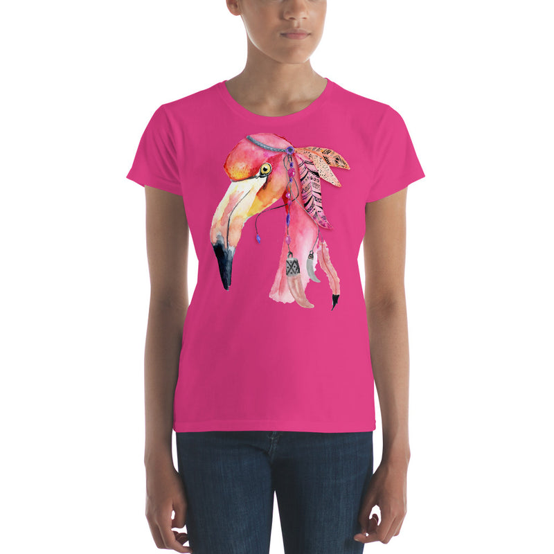 Watercolor Flamingo Women's short sleeve t-shirt - Zuzi's
