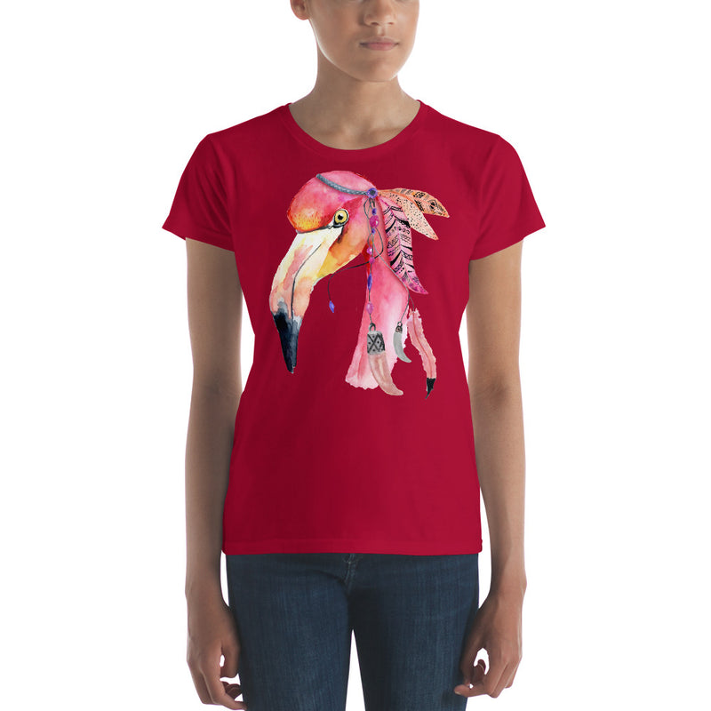 Watercolor Flamingo Women's short sleeve t-shirt - Zuzi's