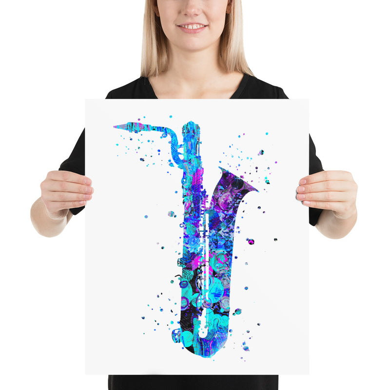 Saxophone Art Print - 16 x 20 - Unframed - Zuzi's