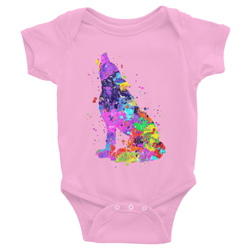 Watercolor Wolf Infant Bodysuit - Zuzi's