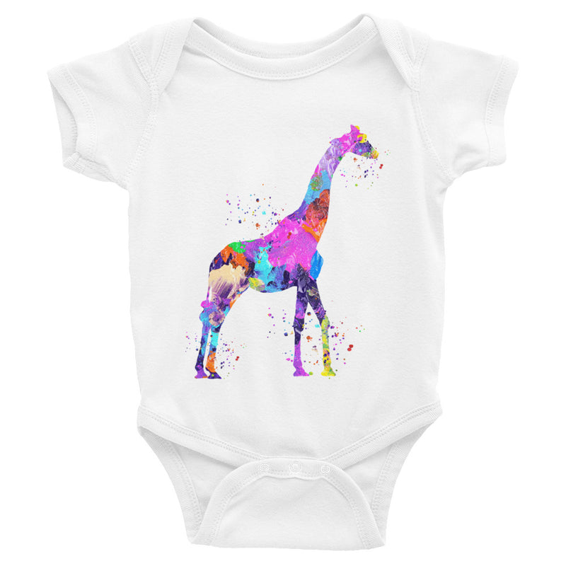 Watercolor Giraffe Infant Bodysuit - Zuzi's
