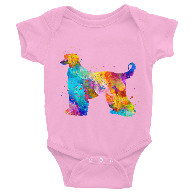 Watercolor Afghan Hound Infant Bodysuit - Zuzi's