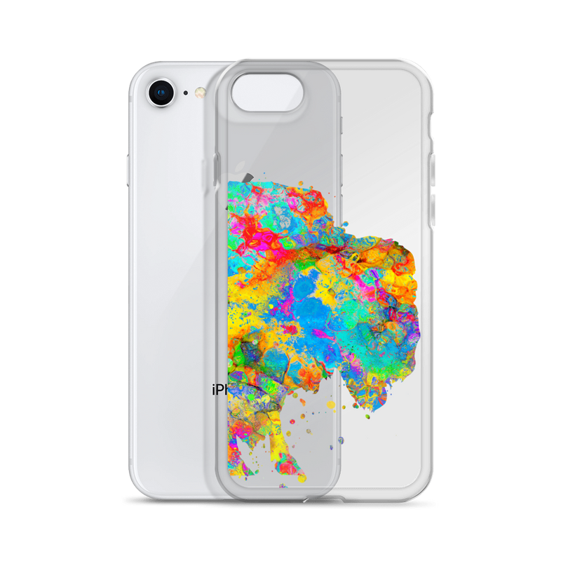 Watercolor Buffalo Clear iPhone Case - Zuzi's