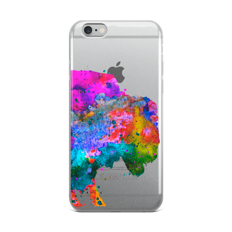 Watercolor Buffalo Clear iPhone Case - Zuzi's