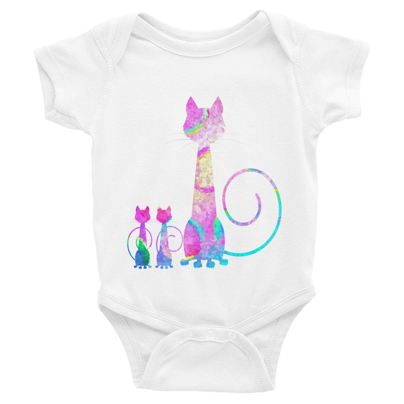 Watercolor Cats Infant Bodysuit - Zuzi's