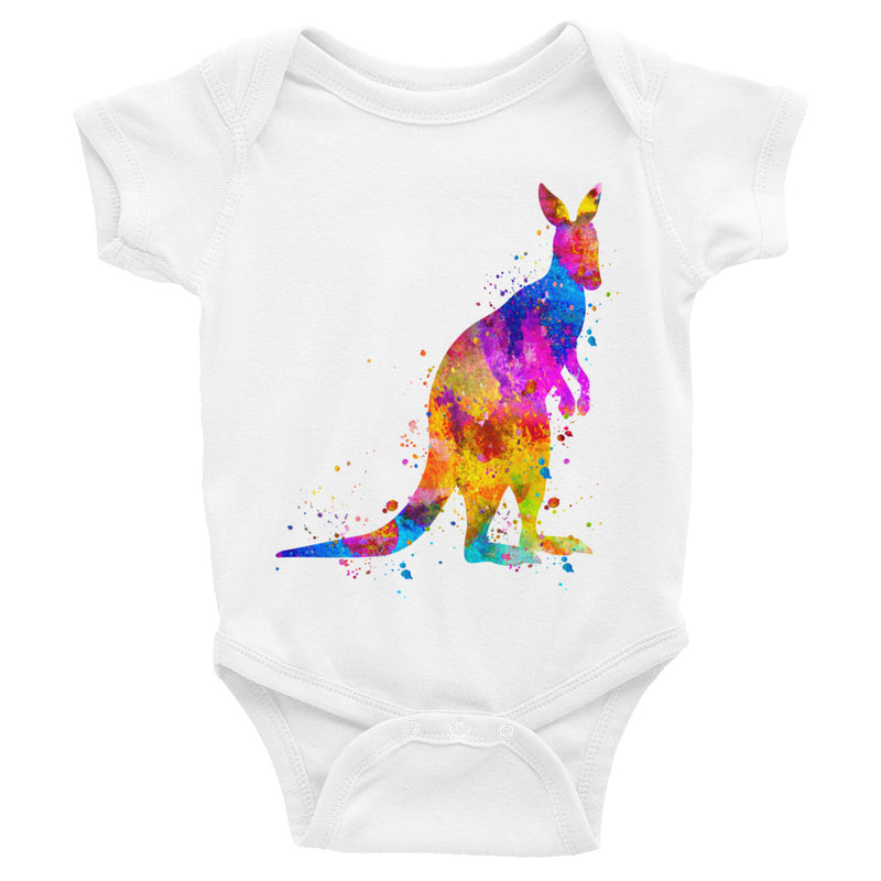 Watercolor Kangaroo Infant Bodysuit - Zuzi's