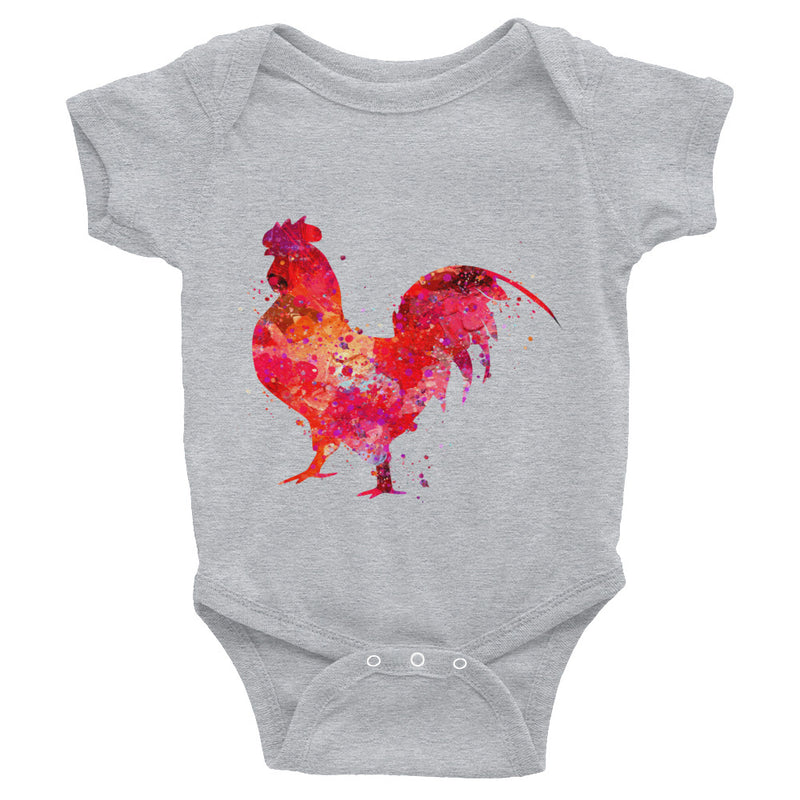 Watercolor Rooster Infant Bodysuit - Zuzi's