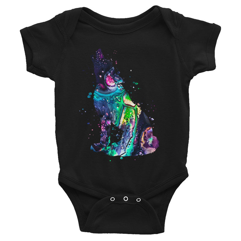 Watercolor Wolf Infant Bodysuit - Zuzi's