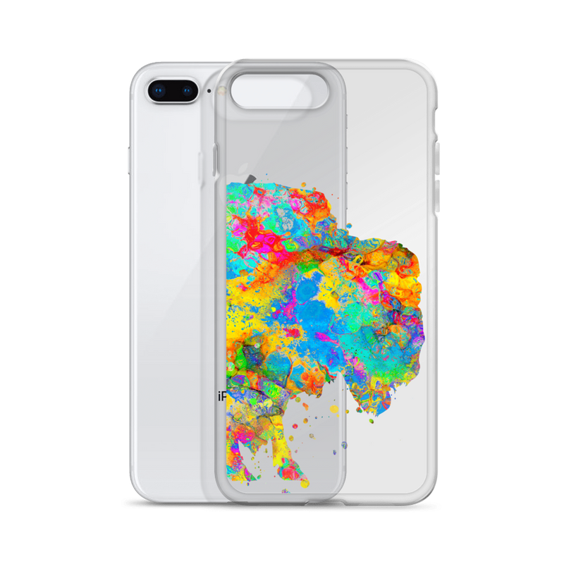 Watercolor Buffalo Clear iPhone Case - Zuzi's