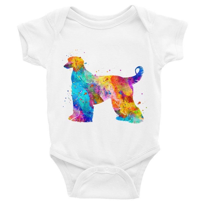 Watercolor Afghan Hound Infant Bodysuit - Zuzi's