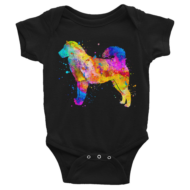 Watercolor Alaskan Malamute Infant Bodysuit - Zuzi's