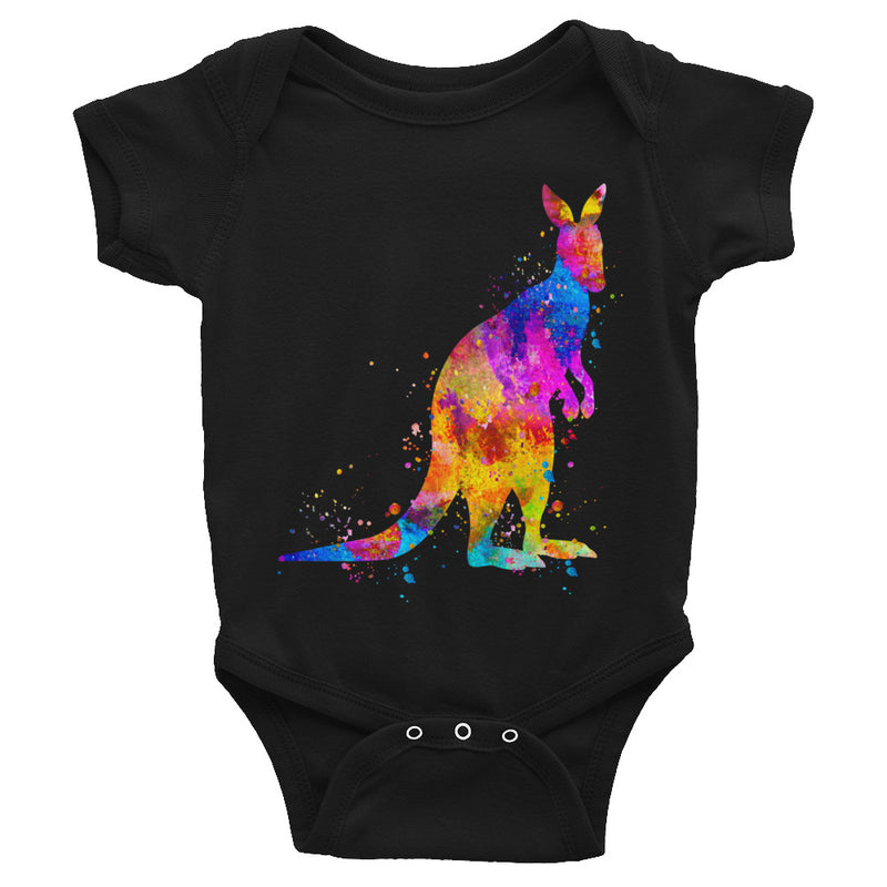 Watercolor Kangaroo Infant Bodysuit - Zuzi's