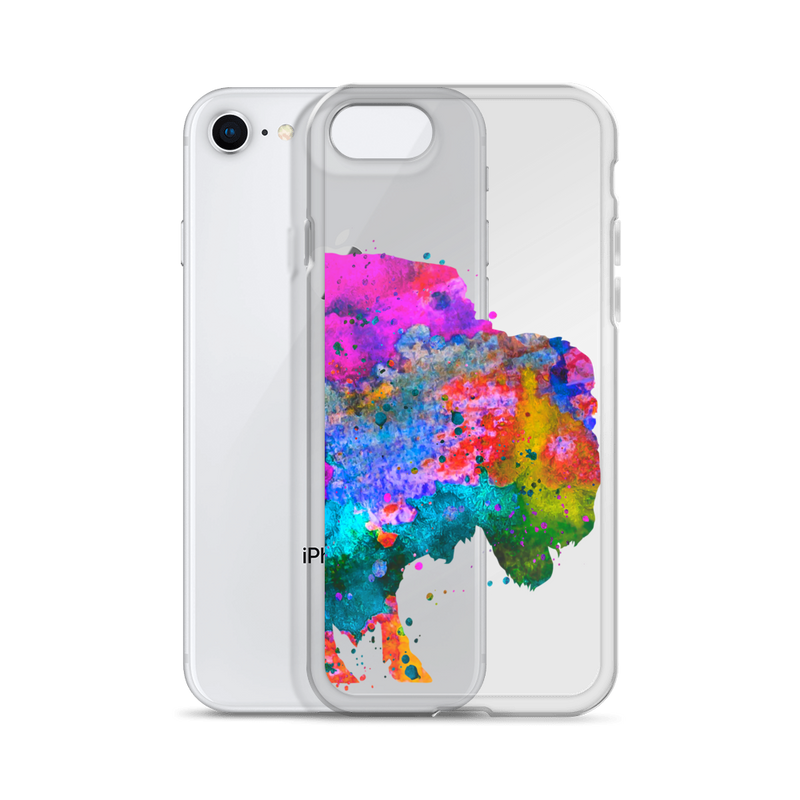 Watercolor Buffalo Clear iPhone Case - Zuzi's