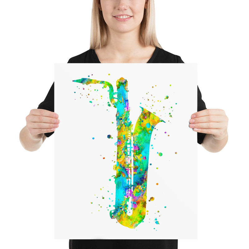 Saxophone Art Print - 16 x 20 - Unframed - Zuzi's