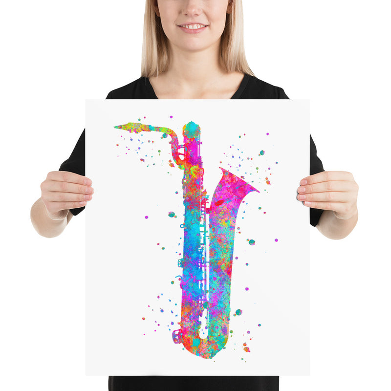 Saxophone Art Print - 16 x 20 - Unframed - Zuzi's