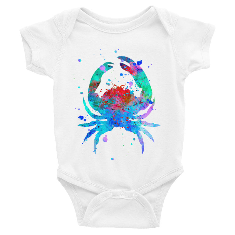 Watercolor Crab Infant Bodysuit - Zuzi's