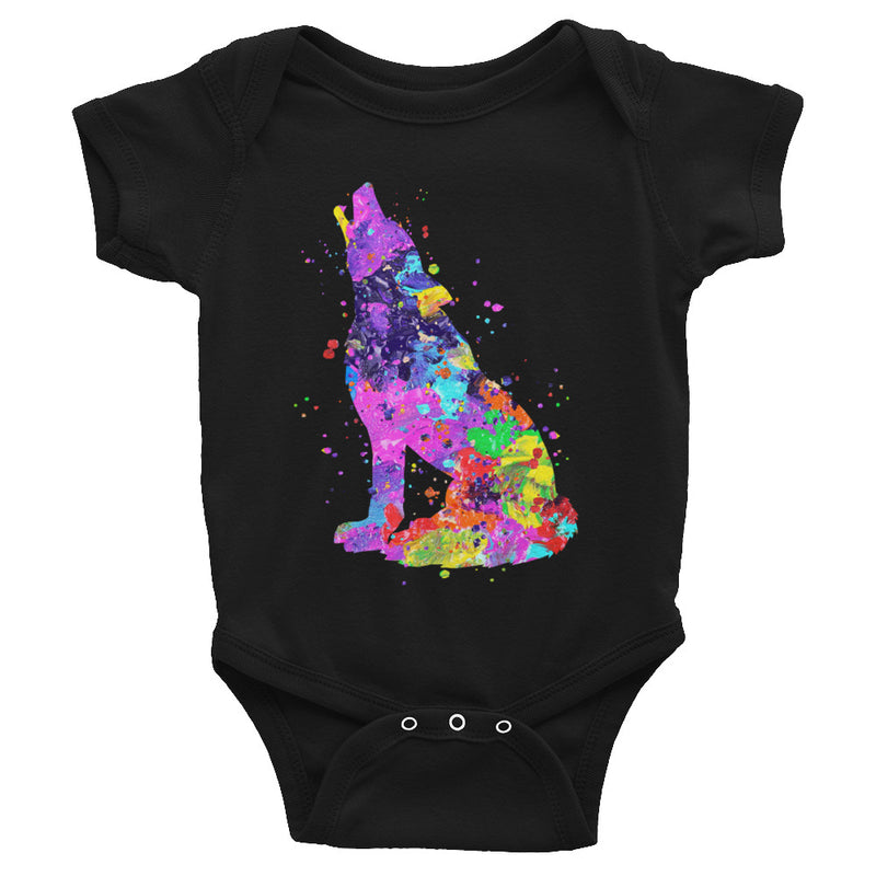 Watercolor Wolf Infant Bodysuit - Zuzi's