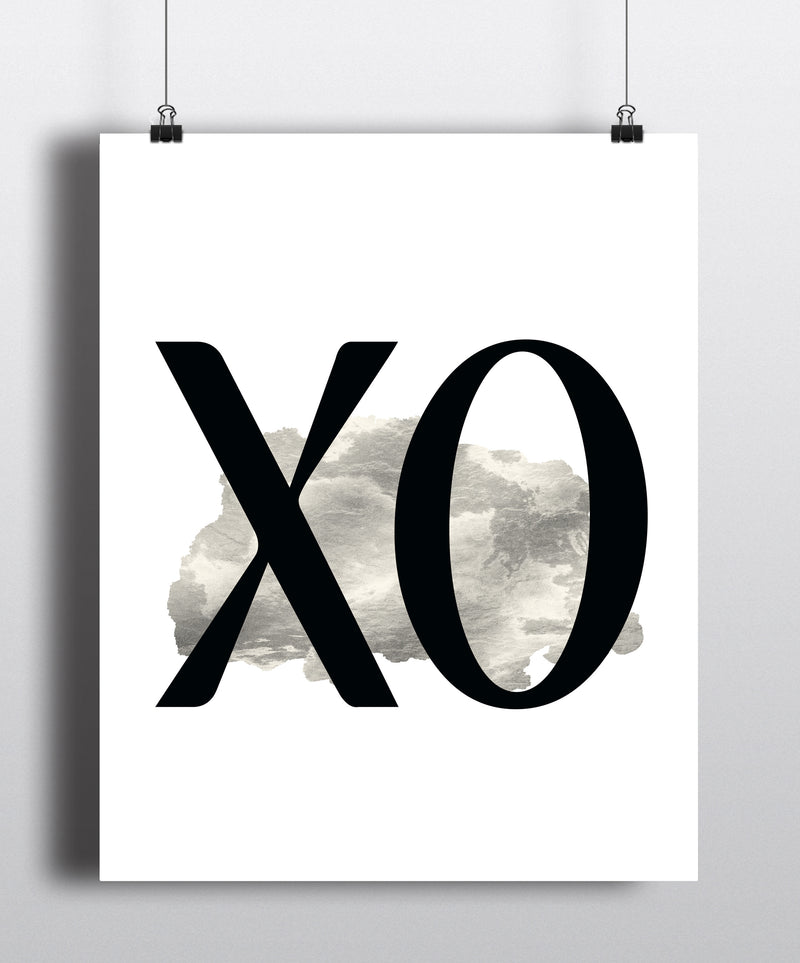 XO Watercolor Art Print - Unframed - Zuzi's