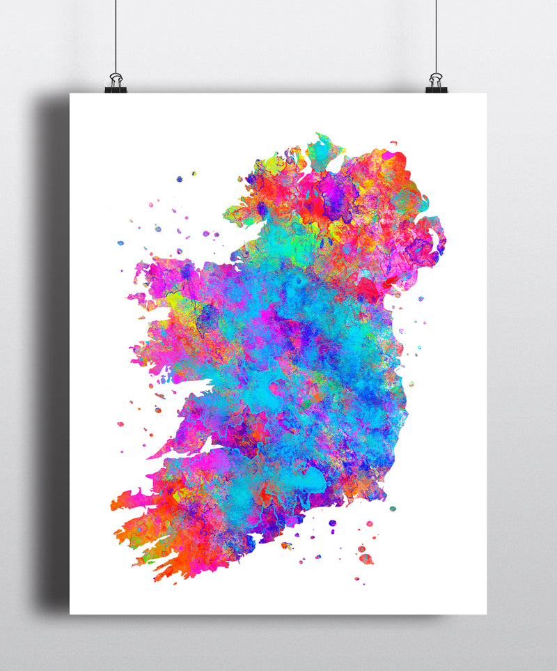 Ireland Map Art Print - Unframed - Zuzi's
