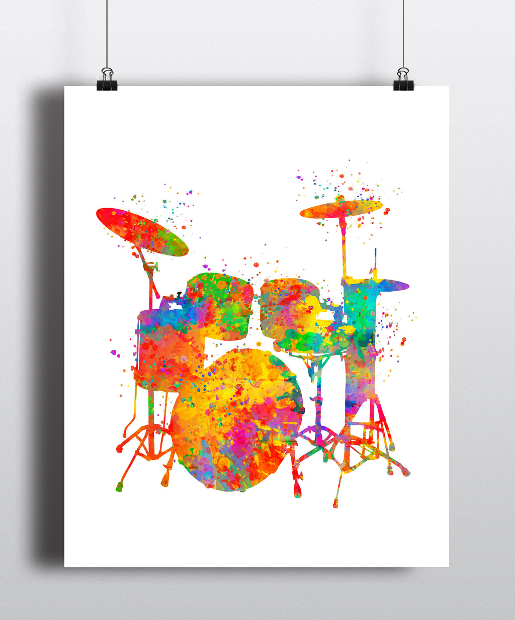 Drums Watercolor Art Print - Unframed - Zuzi's