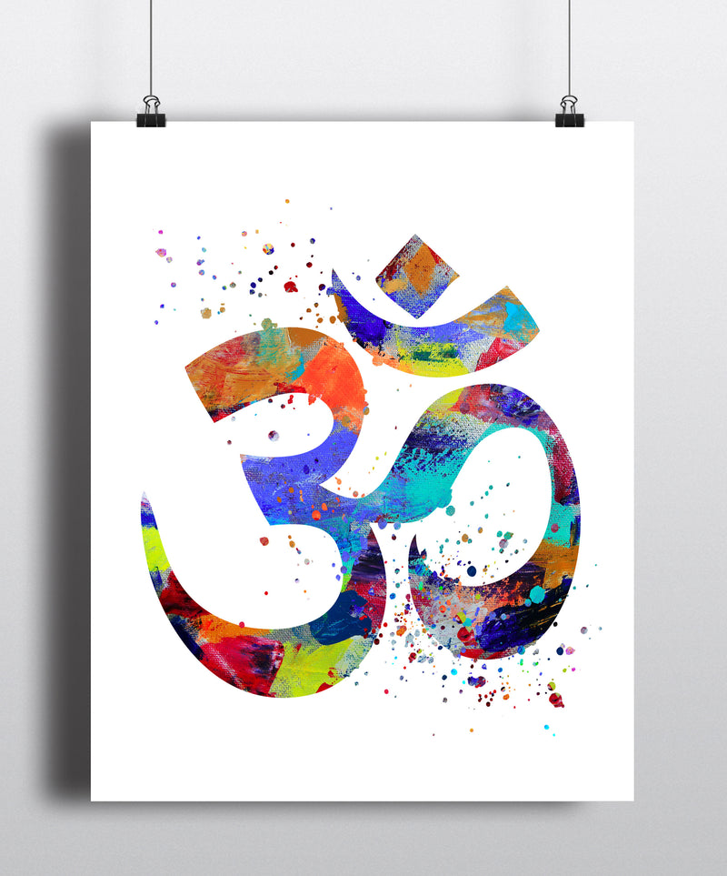 Om Symbol Watercolor Art Print - Unframed - Zuzi's