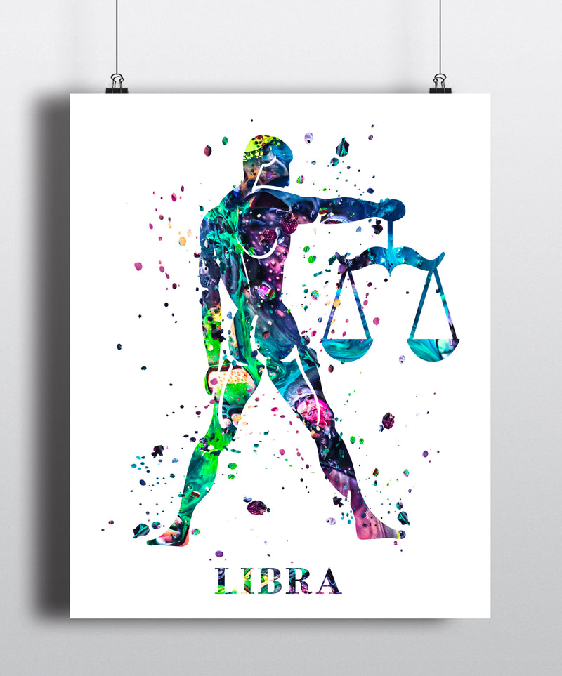 Libra Astrology Art Print - Unframed - Zuzi's