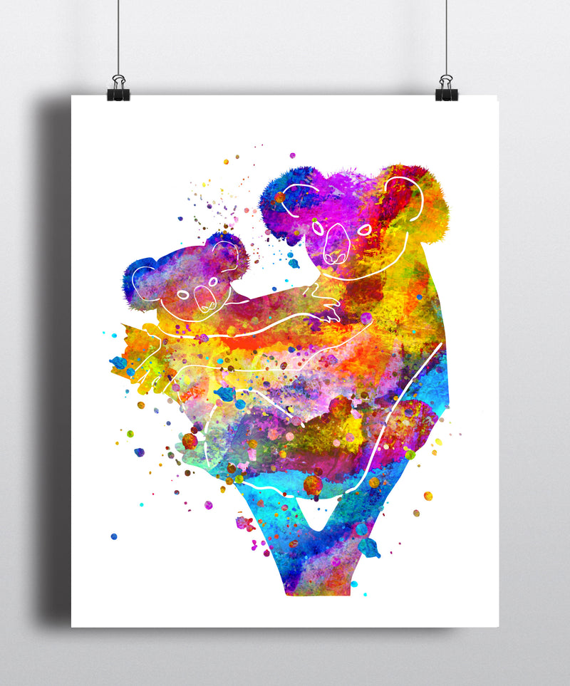 Koala Watercolor Art Print - Unframed - Zuzi's