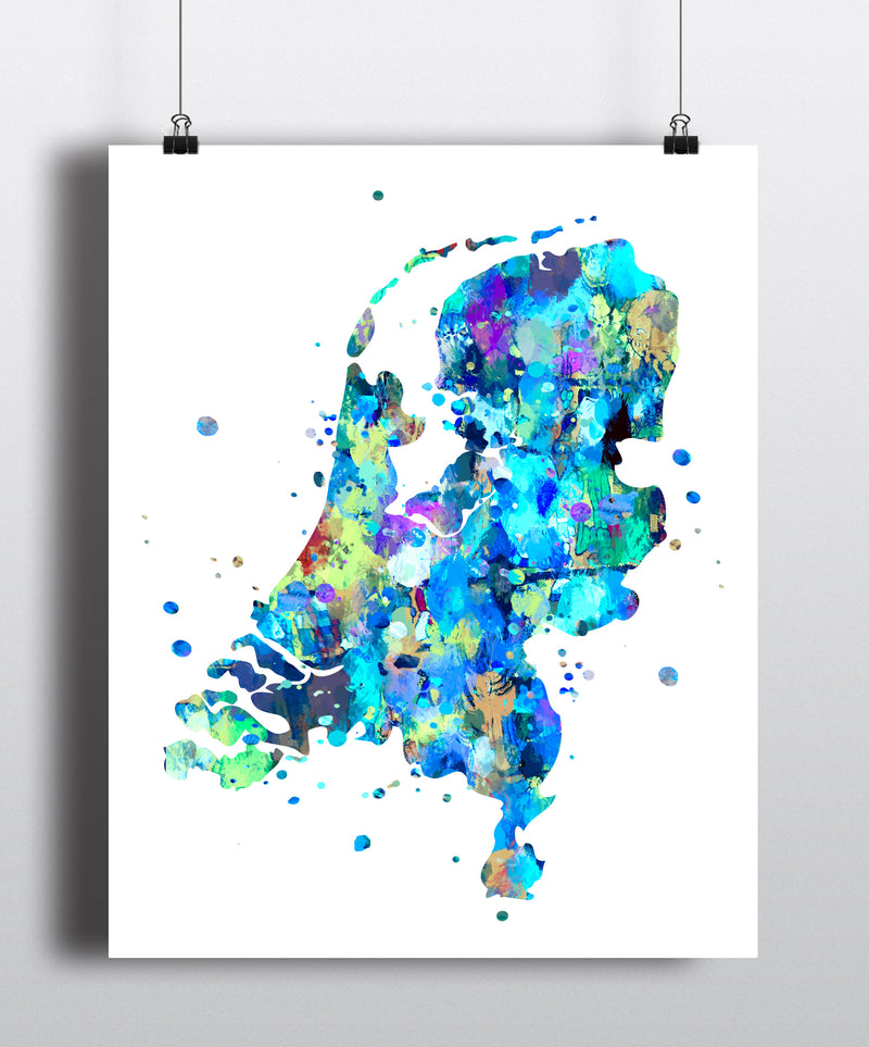 Netherlands Map Art Print -Unframed - Zuzi's