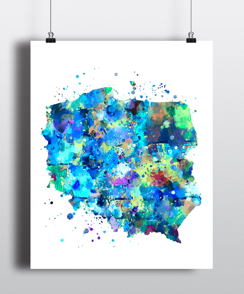 Poland Map Art Print - Unframed - Zuzi's