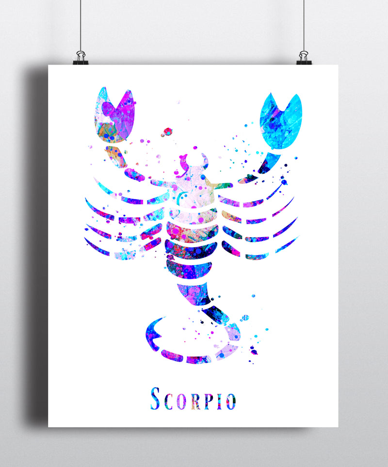 Scorpio Astrology Art Print - Unframed - Zuzi's