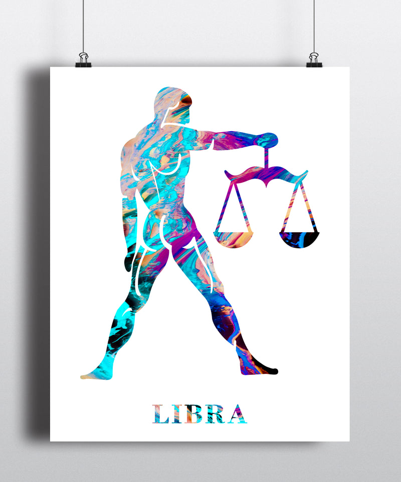 Libra Astrology Art Print - Unframed - Zuzi's