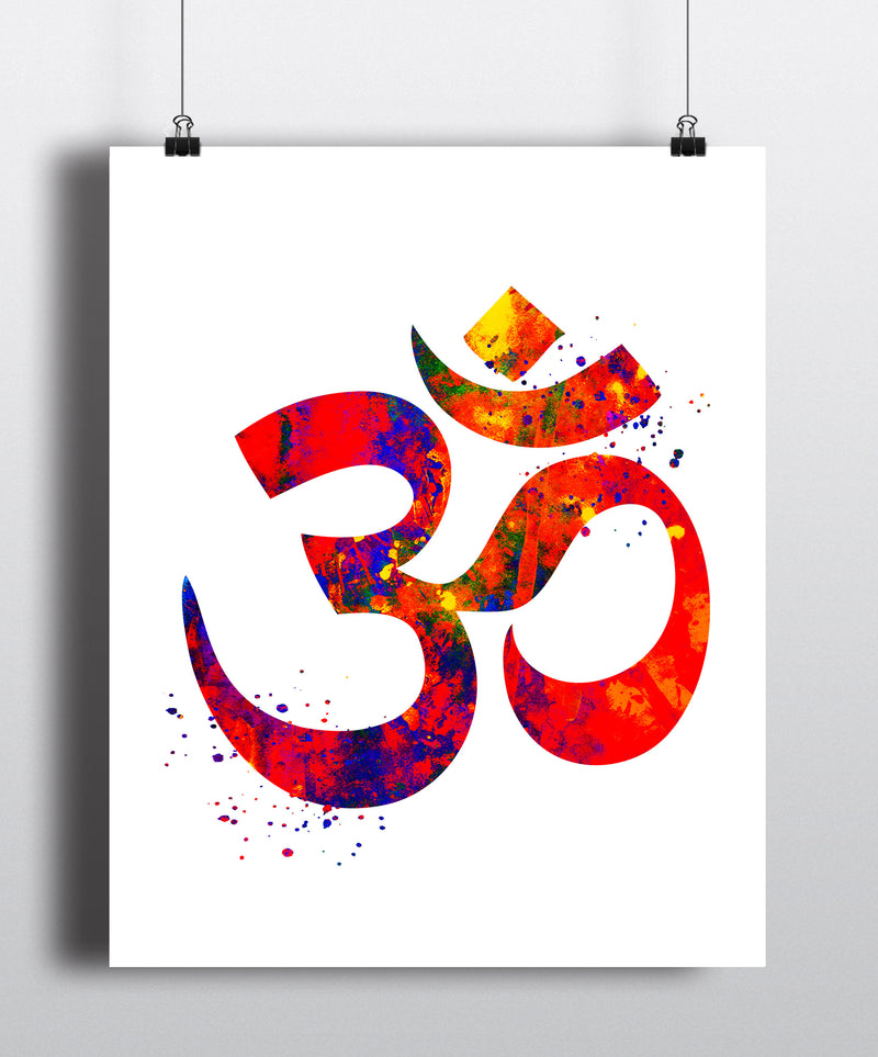 Om Symbol Watercolor Art Print - Unframed - Zuzi's