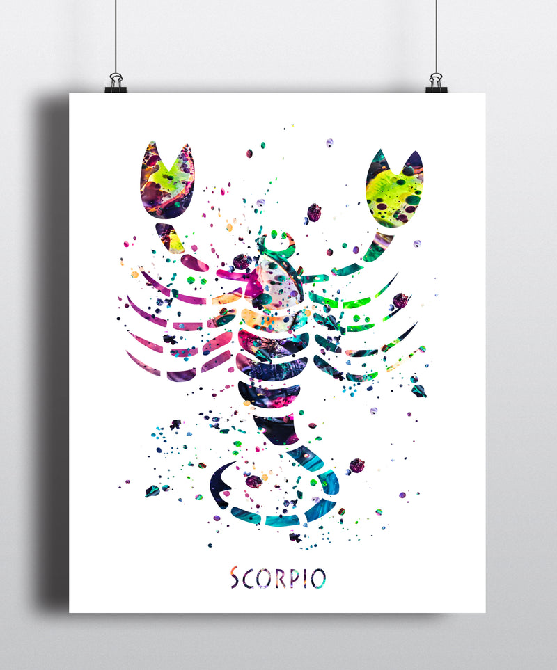 Scorpio Astrology Art Print - Unframed - Zuzi's