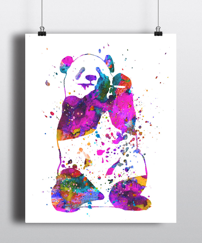 Panda Watercolor Art Print - Unframed - Zuzi's