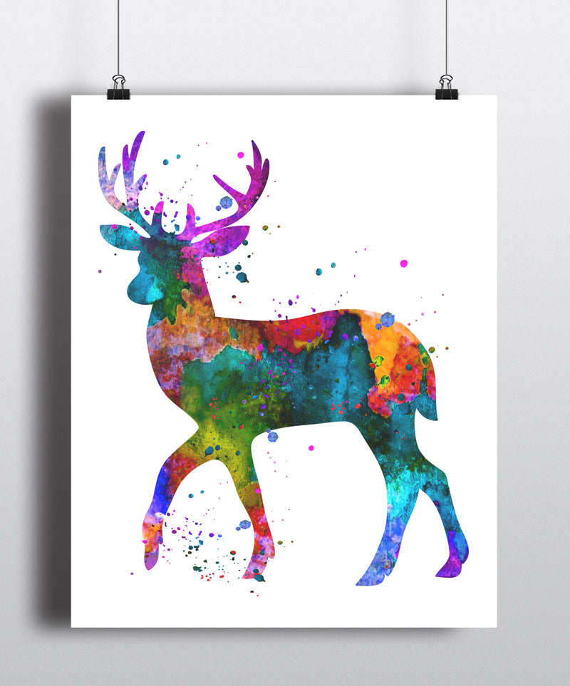 Deer Watercolor Art Print - Unframed - Zuzi's