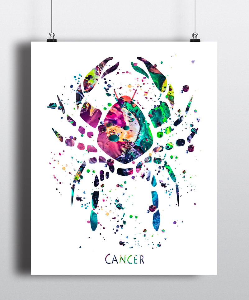 Cancer Astrology Art Print - Unframed - Zuzi's