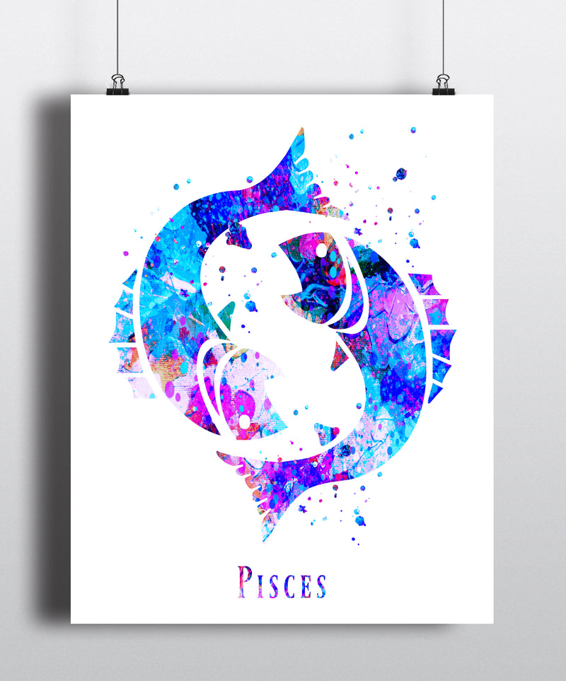 Pisces Astrology Art Print - Unframed - Zuzi's