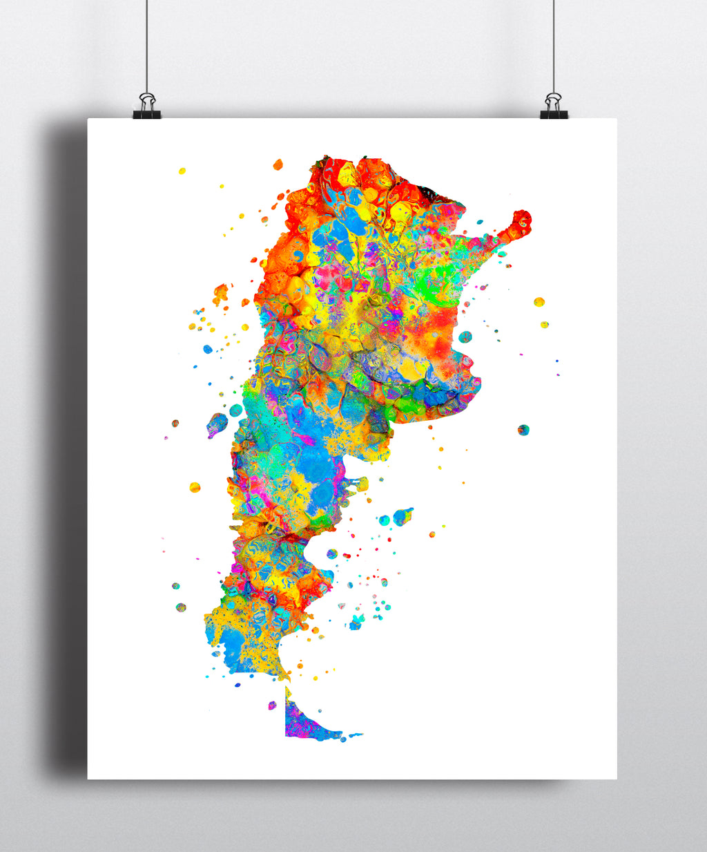 Argentina Map Art Print - Unframed - Zuzi's