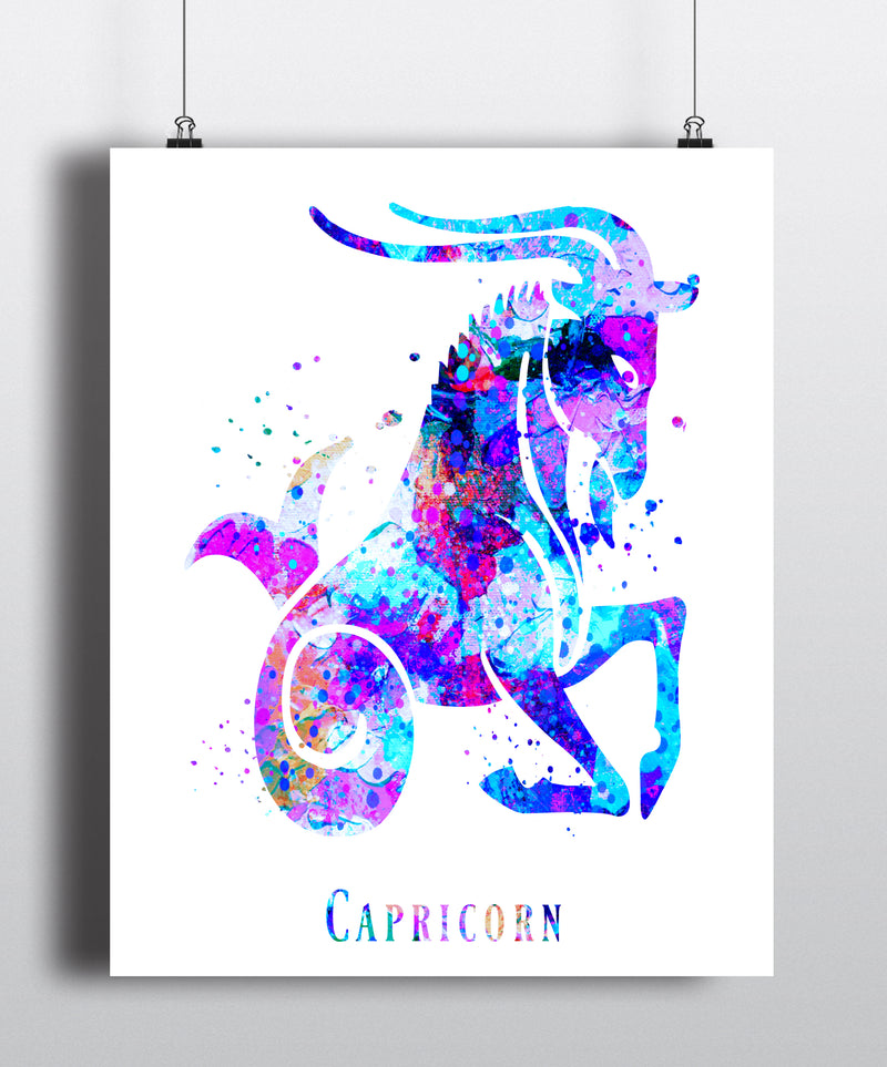 Capricorn Astrology Art Print - Unframed - Zuzi's