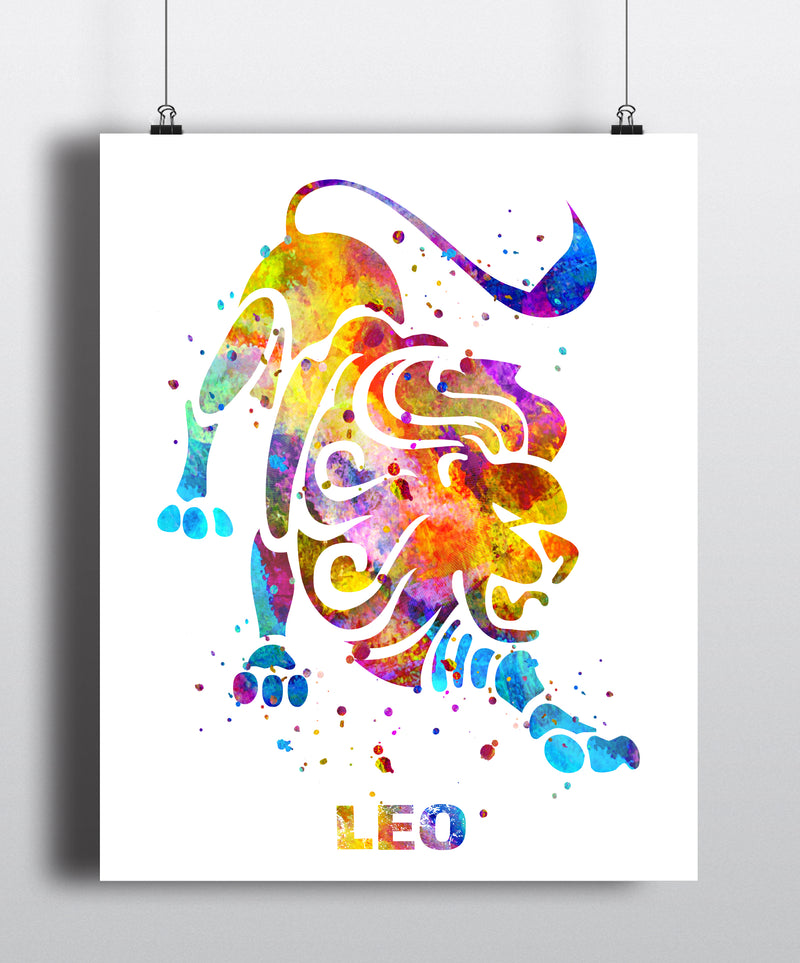 Leo Astrology Art Print - Unframed - Zuzi's